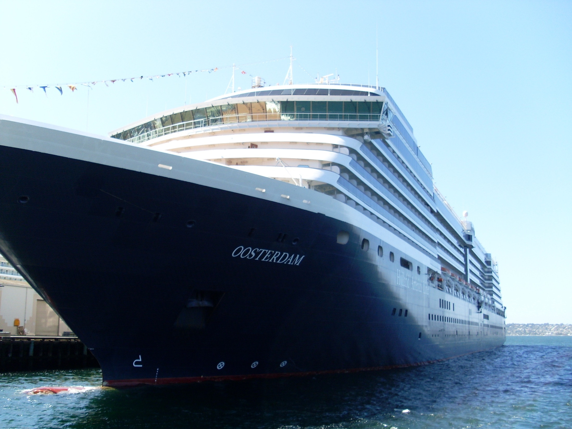 MS Oosterdam cruise ship in port.