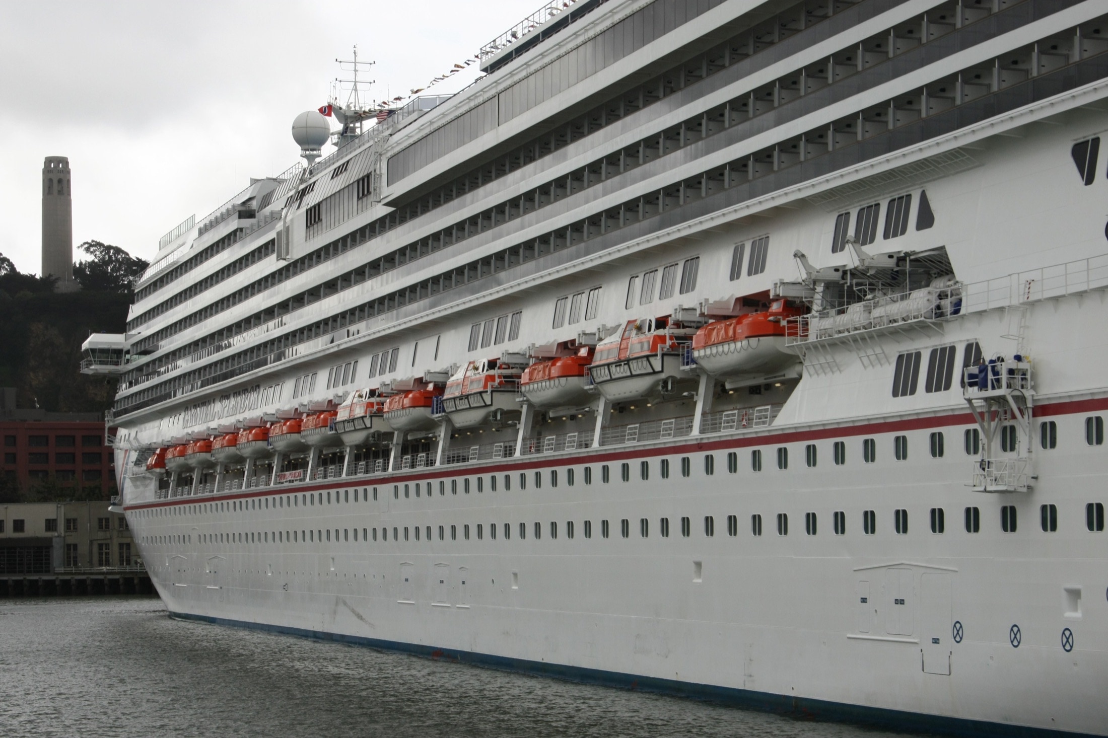 Carnival Splendor cruise ship at sea.