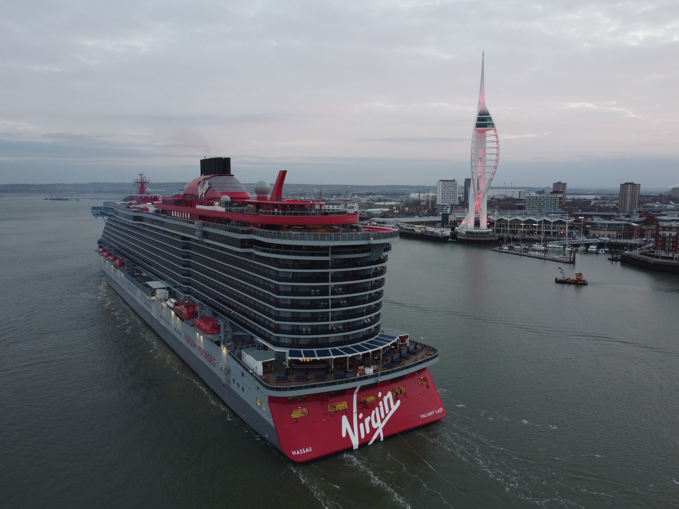 Valiant Lady arriving at Portsmouth.