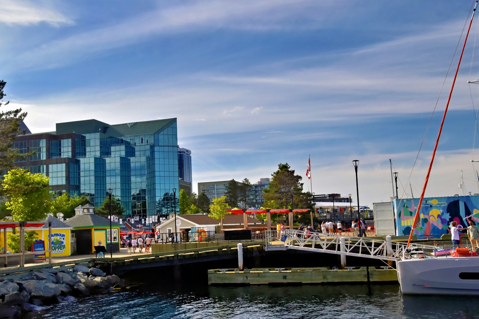 Halifax harbour on an Atlantic Canada cruise route.